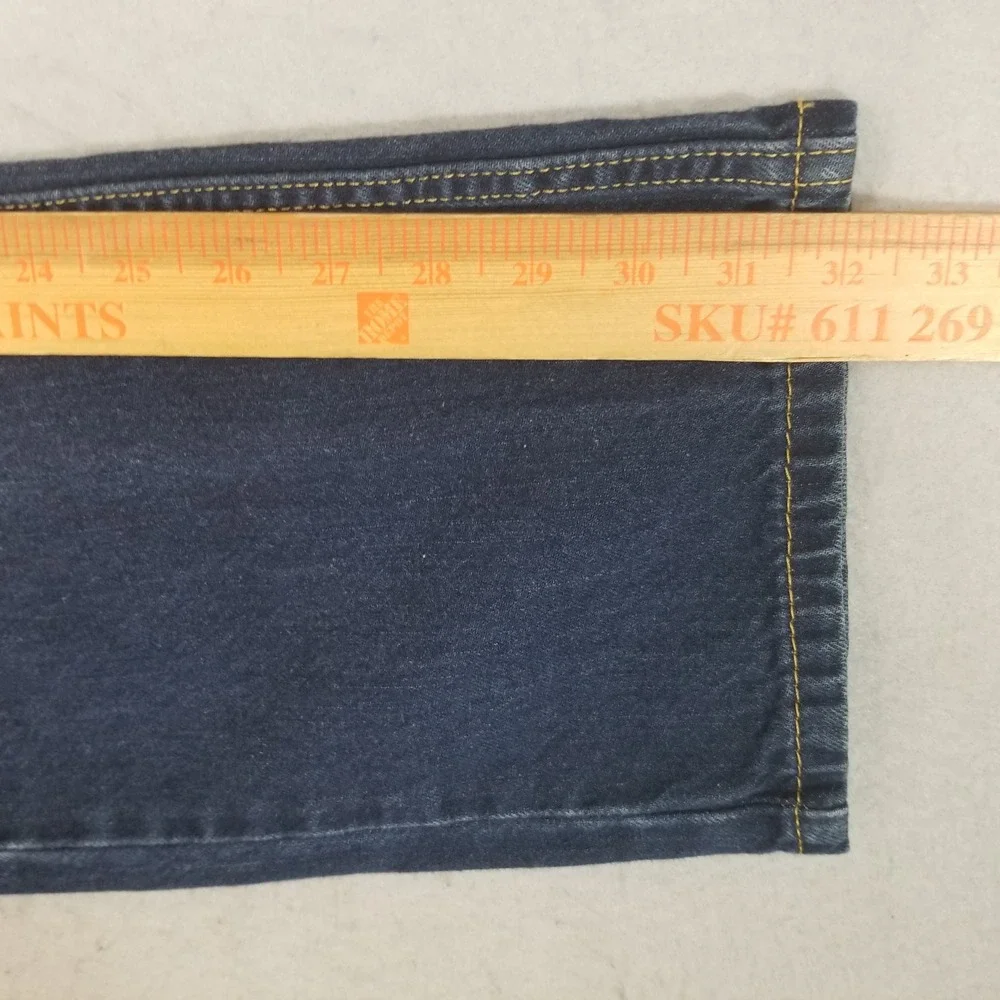 Levi's Jeans Mens 32x32 Blue 505 Straight Leg Dark Wash 100% Cotton Denim